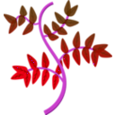 download Leaves And Branches 2 clipart image with 270 hue color