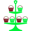 download Jubilee Cake Stand Red clipart image with 135 hue color