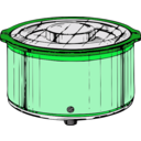 download Crockpot clipart image with 90 hue color