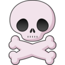download Cute Skull clipart image with 270 hue color