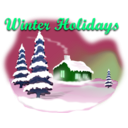 download Winter Holiday Scene clipart image with 90 hue color