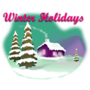 download Winter Holiday Scene clipart image with 270 hue color