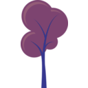 download Tree clipart image with 225 hue color