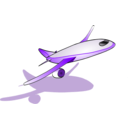download Plane Taking Off clipart image with 90 hue color