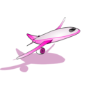 download Plane Taking Off clipart image with 135 hue color