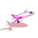 download Plane Taking Off clipart image with 180 hue color