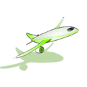 download Plane Taking Off clipart image with 270 hue color