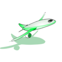 download Plane Taking Off clipart image with 315 hue color