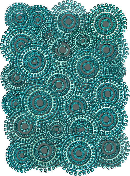 Teal Circle Pattern Scrapbook Paper