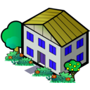 download Iso City Grey House 4 clipart image with 45 hue color