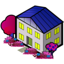 download Iso City Grey House 4 clipart image with 225 hue color