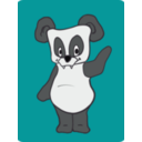 download Friendly Panda clipart image with 90 hue color