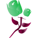 download Flower clipart image with 180 hue color