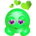 download In Love Smiley Emoticon clipart image with 90 hue color