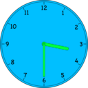 download Clock clipart image with 135 hue color