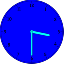 download Clock clipart image with 180 hue color