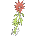 download Anthropomorphic Flower clipart image with 315 hue color
