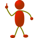 download Stickman 10 clipart image with 180 hue color