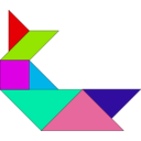 download Tangram clipart image with 135 hue color