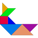 download Tangram clipart image with 180 hue color