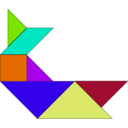 download Tangram clipart image with 225 hue color