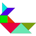 download Tangram clipart image with 315 hue color