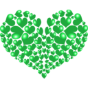 download Red Heart clipart image with 135 hue color