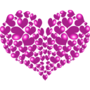 download Red Heart clipart image with 315 hue color