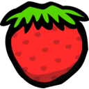 download Strawberry clipart image with 0 hue color