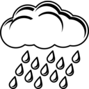 download Raincloud Black White clipart image with 45 hue color