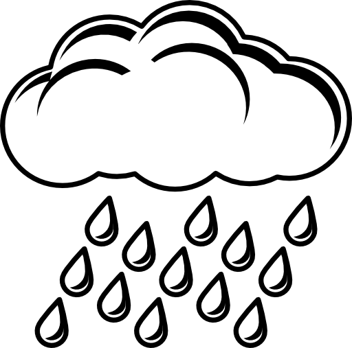 Raincloud Black White