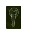 download X Ray Key clipart image with 225 hue color
