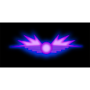 download Glowing Wing Symbol clipart image with 45 hue color