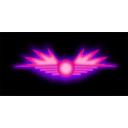 download Glowing Wing Symbol clipart image with 90 hue color