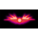download Glowing Wing Symbol clipart image with 135 hue color