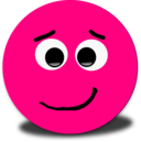 Shy Smiley Pink Emoticon