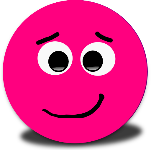 Shy Smiley Pink Emoticon