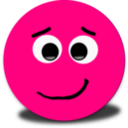 Shy Smiley Pink Emoticon