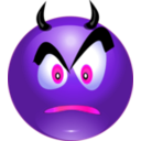 download Devil Smiley Emoticon clipart image with 270 hue color