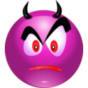 download Devil Smiley Emoticon clipart image with 315 hue color