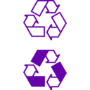 download Recycle Icons clipart image with 180 hue color
