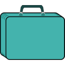 download Little Tan Suitcase clipart image with 135 hue color