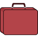 download Little Tan Suitcase clipart image with 315 hue color