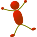download Stickman 02 clipart image with 180 hue color