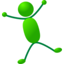 download Stickman 02 clipart image with 270 hue color