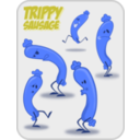 download Trippy Sausage clipart image with 225 hue color