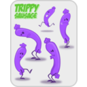 download Trippy Sausage clipart image with 270 hue color