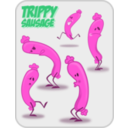 download Trippy Sausage clipart image with 315 hue color