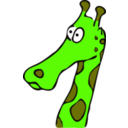 download Drawn Giraffe clipart image with 45 hue color