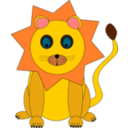 download Lion clipart image with 0 hue color